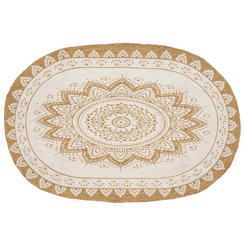 Tappeto in Juta Floreale Naturale 152 x 245 cm Juta