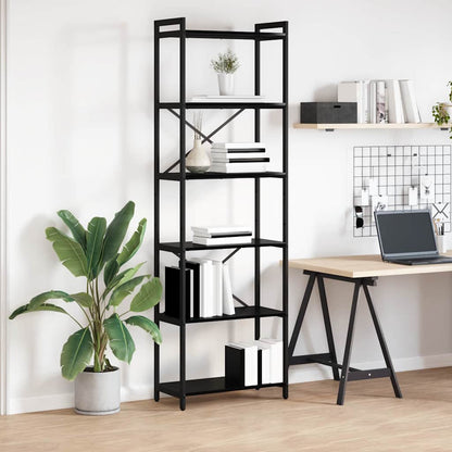 Libreria Rovere Nero 60 x 30 x 189,5 cm Legno multistrato