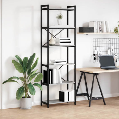 Libreria Grigio sonoma 60 x 30 x 189,5 cm Legno multistrato