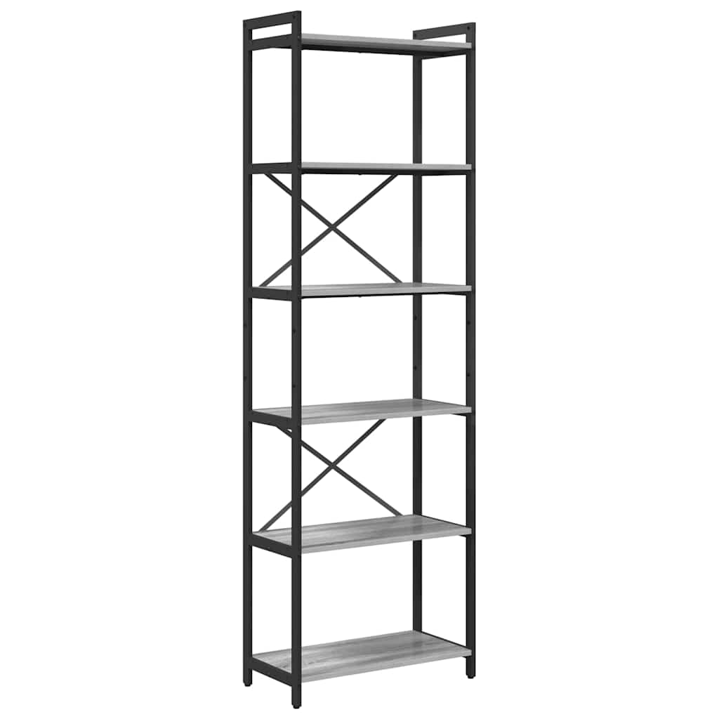 Libreria Grigio sonoma 60 x 30 x 189,5 cm Legno multistrato