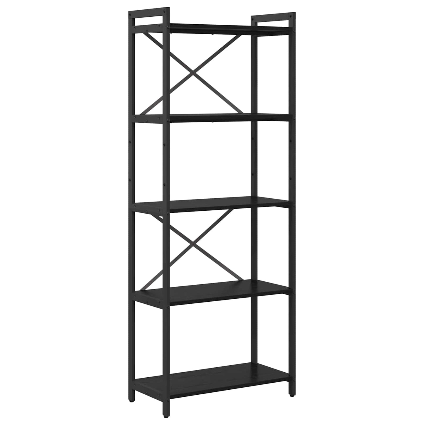 Libreria Rovere Nero 60 x 30 x 155 cm Legno multistrato