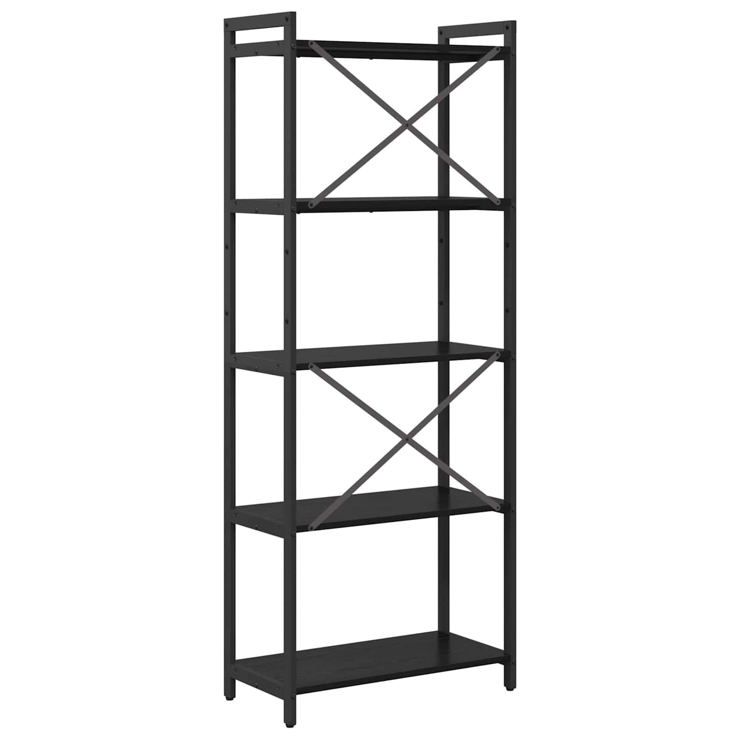 Libreria Rovere Nero 60 x 30 x 155 cm Legno multistrato