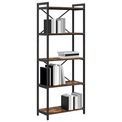 Libreria Rovere fumÃ© 60 x 30 x 155 cm Legno multistrato