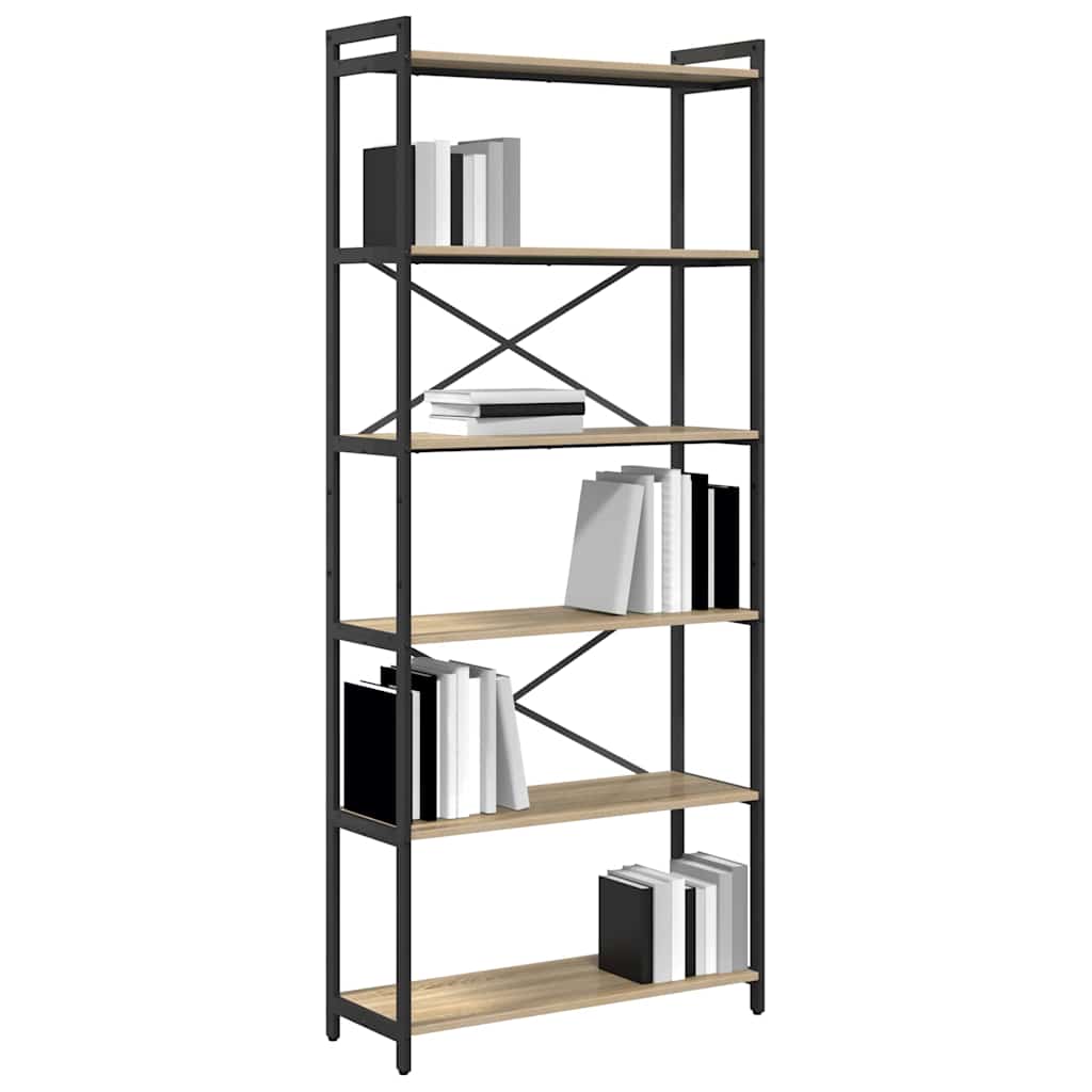 Libreria Rovere Sonoma 80 x 30 x 189,5 cm Legno multistrato