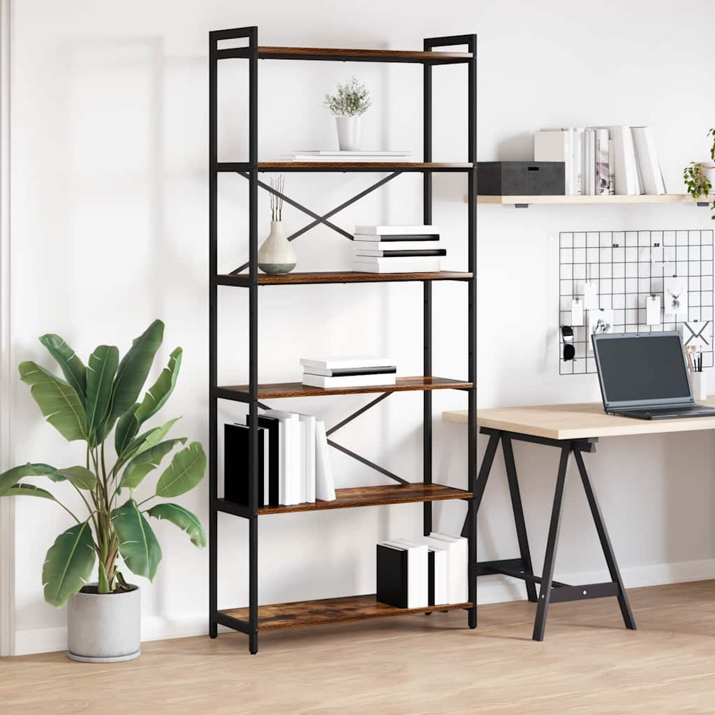 Libreria Rovere fumÃ© 80 x 30 x 189,5 cm Legno multistrato