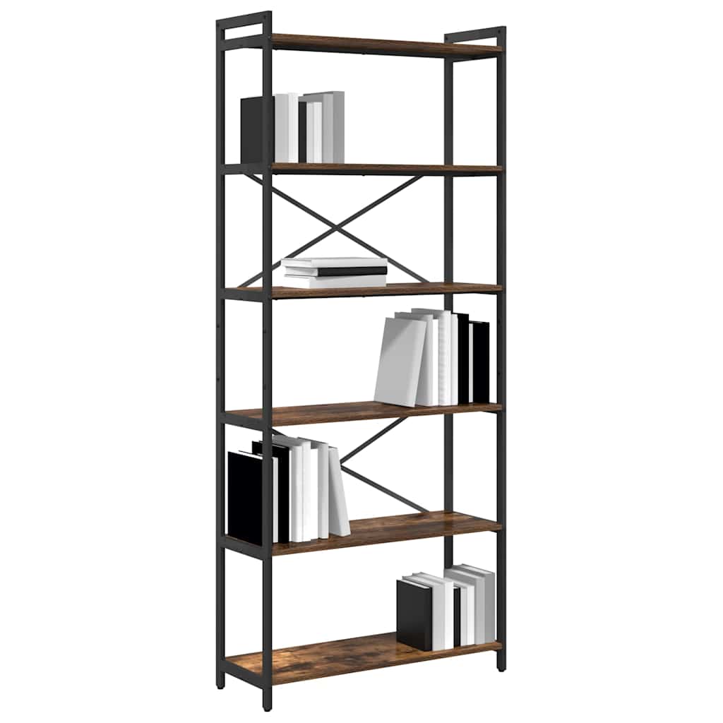 Libreria Rovere fumÃ© 80 x 30 x 189,5 cm Legno multistrato