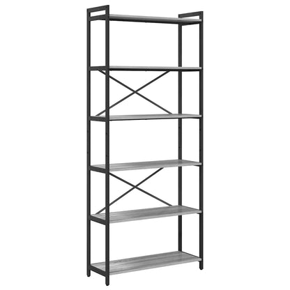 Libreria Grigio sonoma 80 x 30 x 189,5 cm Legno multistrato