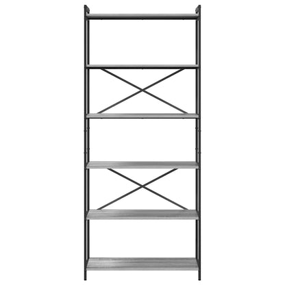 Libreria Grigio sonoma 80 x 30 x 189,5 cm Legno multistrato
