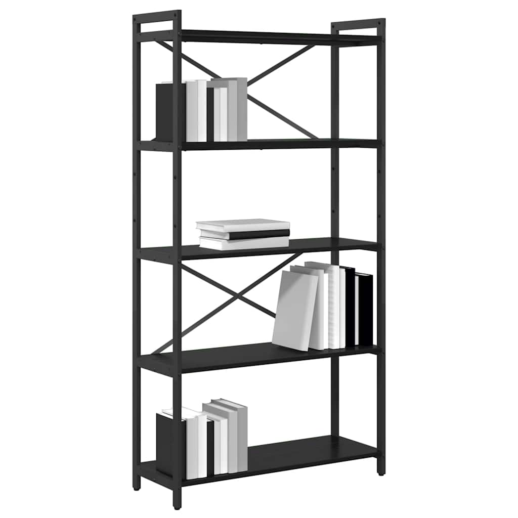 Libreria Rovere Nero 80 x 30 x 155 cm Legno multistrato