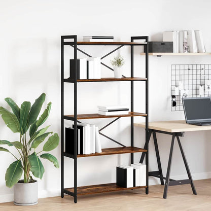 Libreria Rovere fumÃ© 80 x 30 x 155 cm Legno multistrato