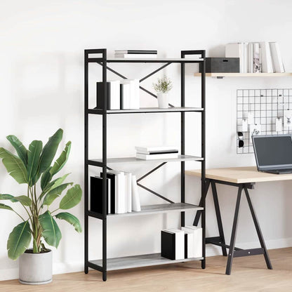 Libreria Grigio sonoma 80 x 30 x 155 cm Legno multistrato