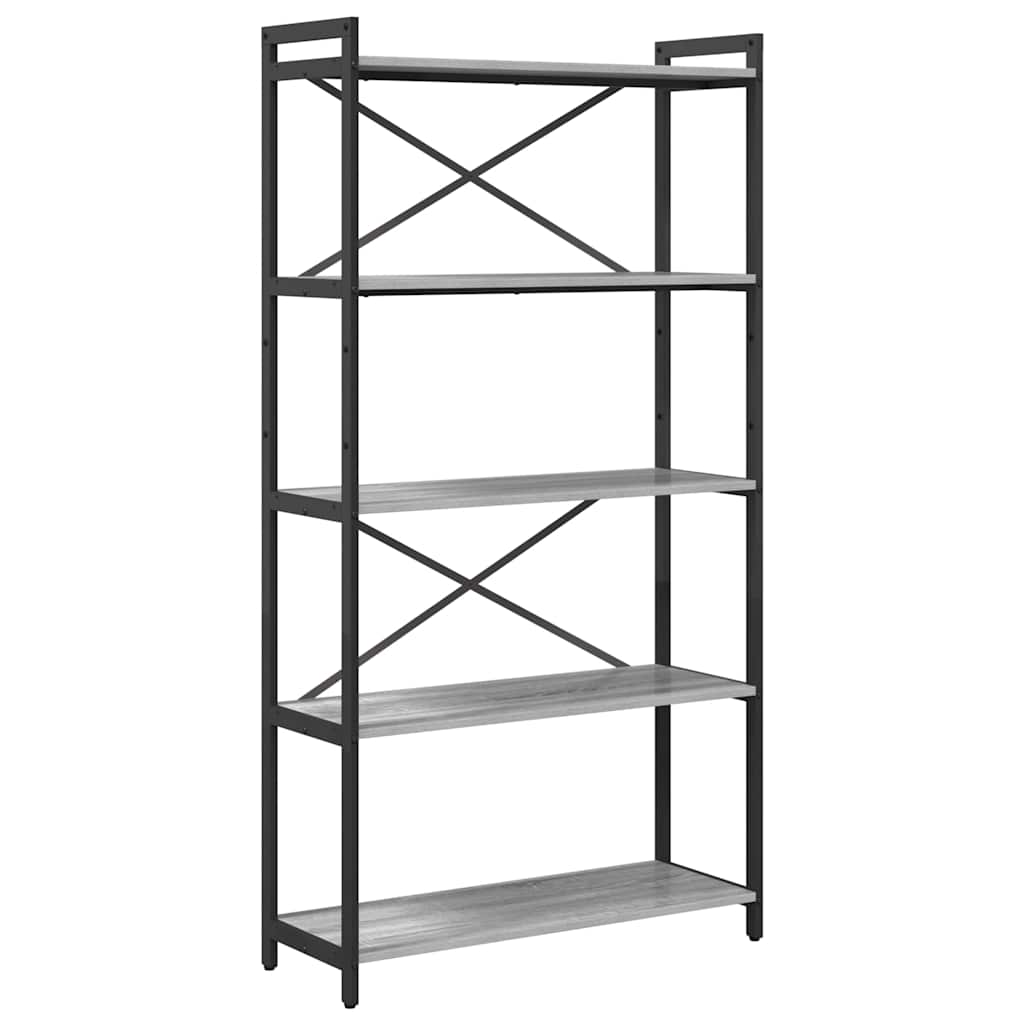 Libreria Grigio sonoma 80 x 30 x 155 cm Legno multistrato