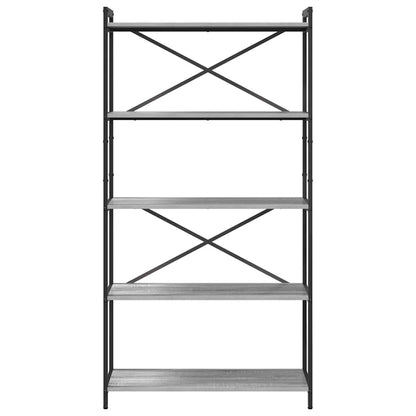 Libreria Grigio sonoma 80 x 30 x 155 cm Legno multistrato