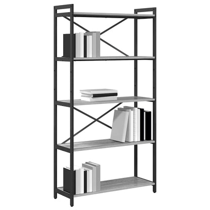 Libreria Grigio sonoma 80 x 30 x 155 cm Legno multistrato