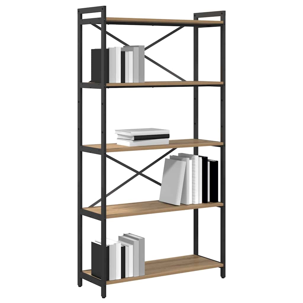 Libreria Rovere artigianale 80 x 30 x 155 cm Legno multistrato