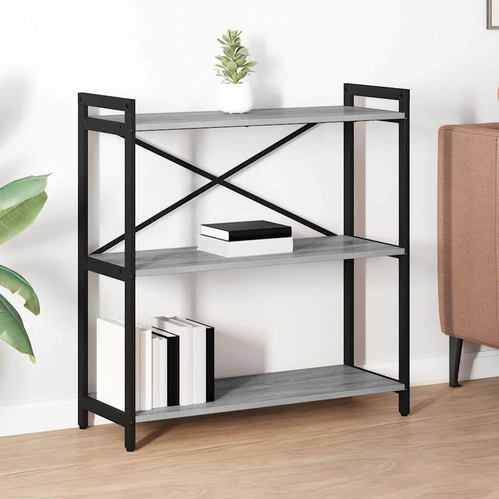 Libreria Grigio sonoma 80 x 30 x 85 cm Legno multistrato