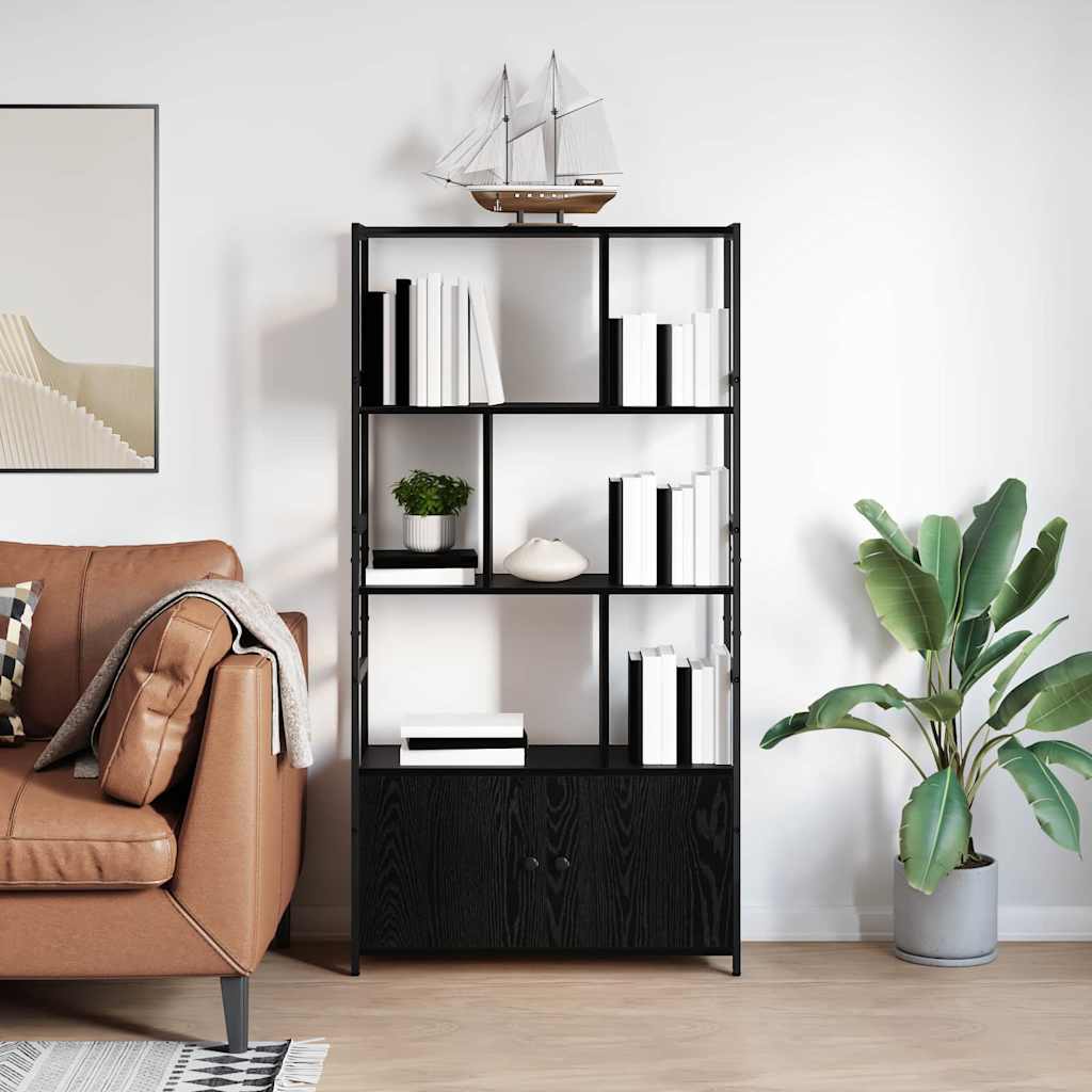 Libreria Rovere Nero 80 x 30 x 155,5 cm Legno multistrato