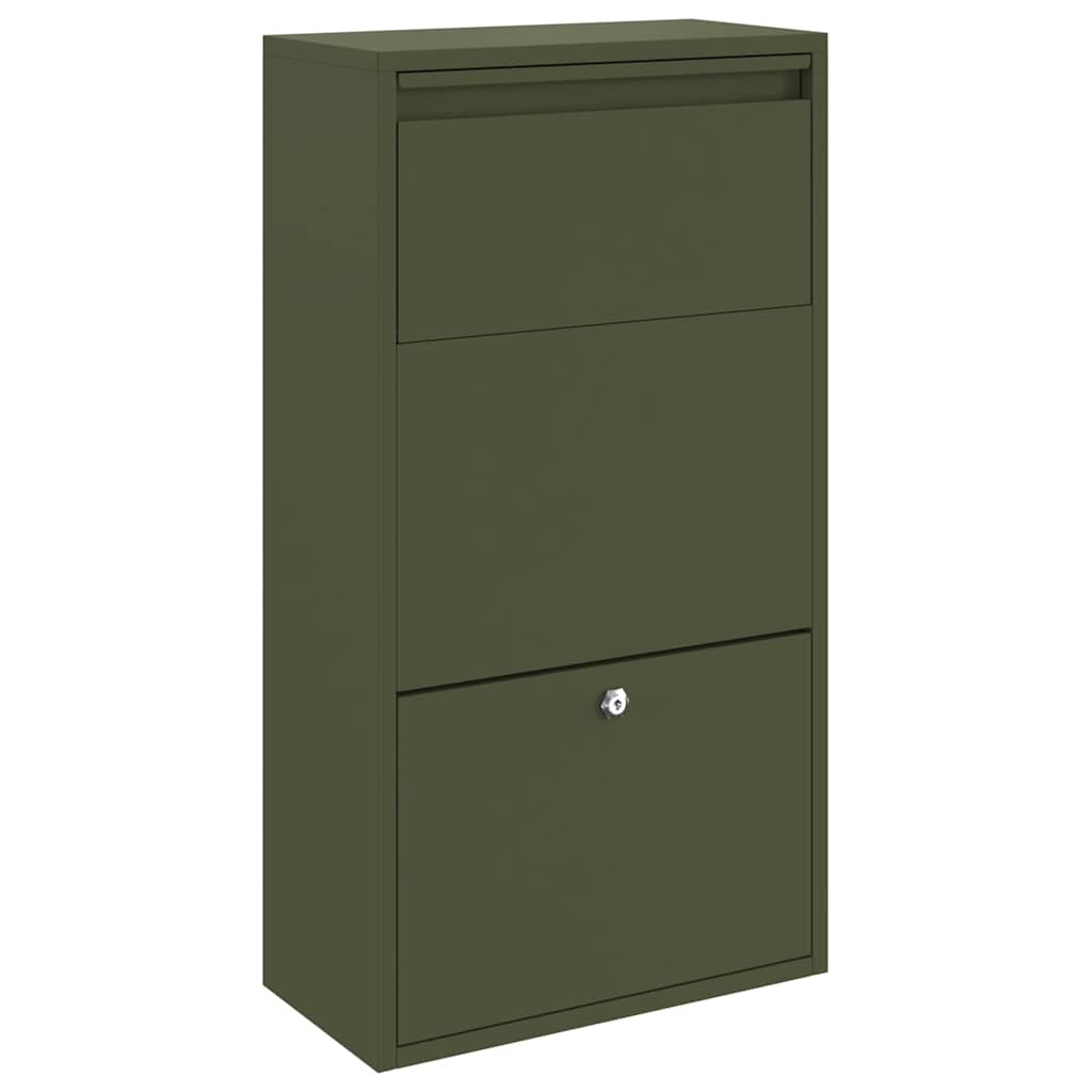 Cassetta per pacchi Verde oliva 44 x 22 x 82 cm Acciaio