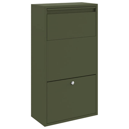 Cassetta per pacchi Verde oliva 44 x 22 x 82 cm Acciaio