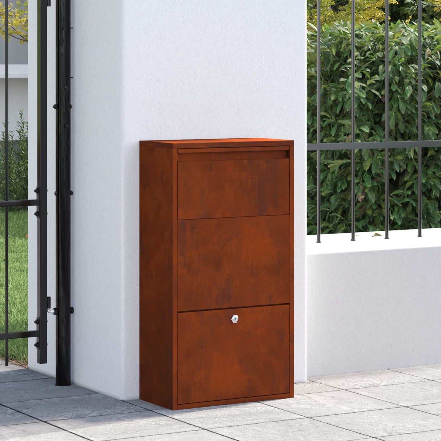 Cassetta per pacchi con archiviazione Ruggine 44 x 22 x 82 cm