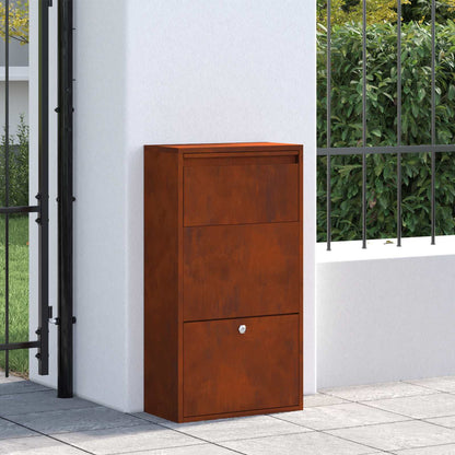 Cassetta per pacchi con archiviazione Ruggine 44 x 22 x 82 cm