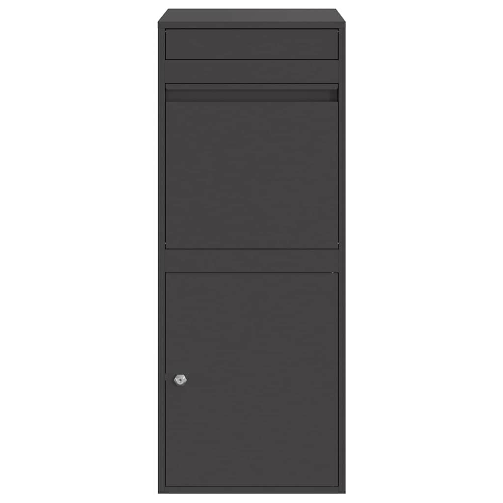 Cassetta per pacchi con porta Nero 41 x 38 x 103 cm Acciaio