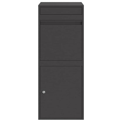 Cassetta per pacchi con porta Nero 41 x 38 x 103 cm Acciaio