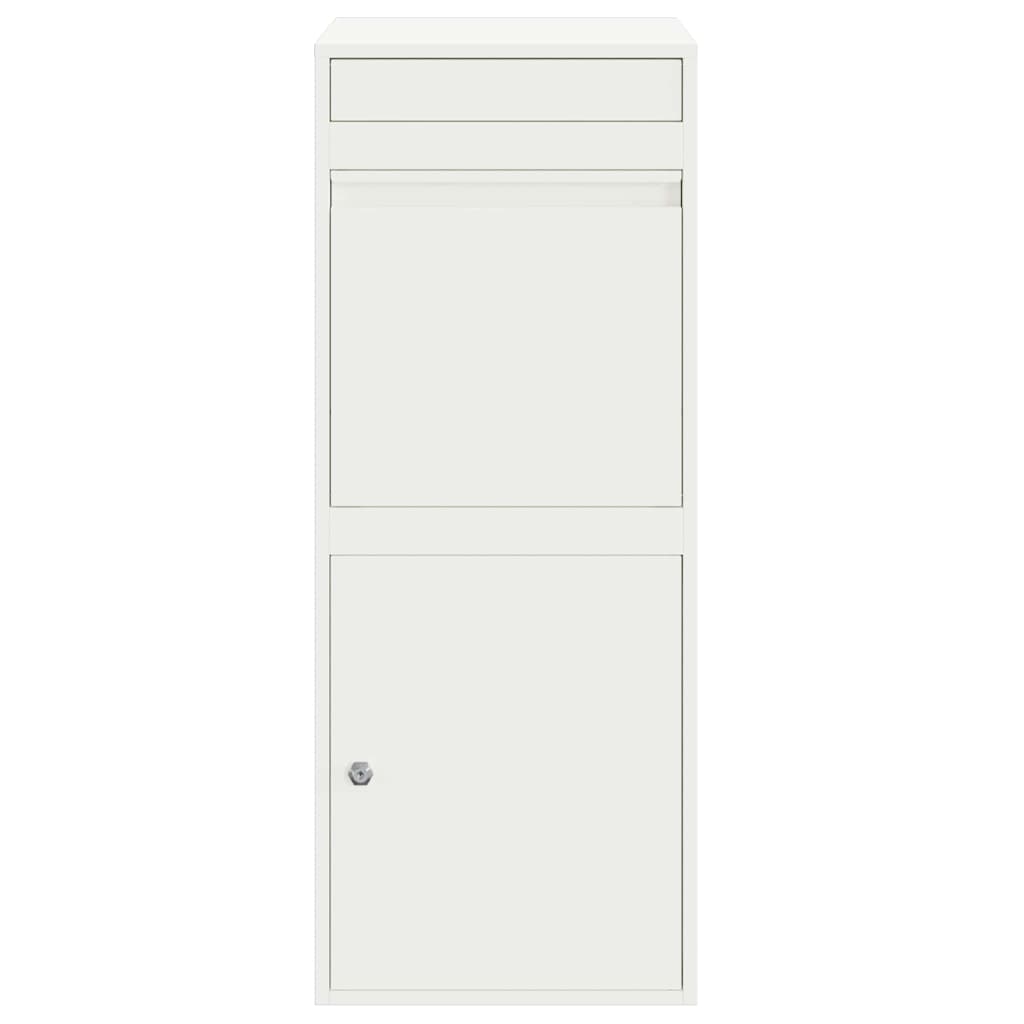 Cassetta per pacchi con porta Bianco 41 x 38 x 103 cm Acciaio