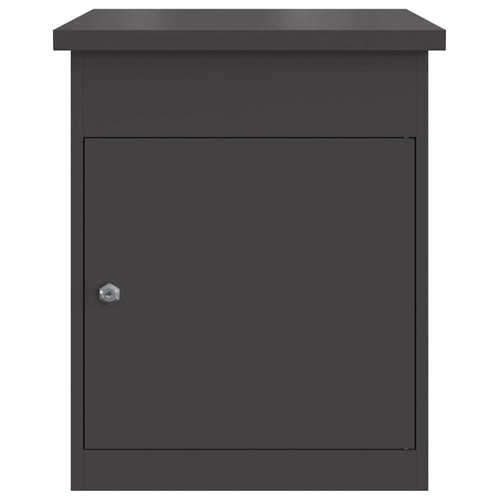 Cassetta per pacchi con porta Nero 47.5 x 38 x 59 cm Acciaio