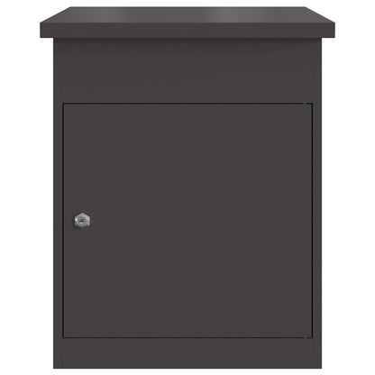 Cassetta per pacchi con porta Nero 47.5 x 38 x 59 cm Acciaio