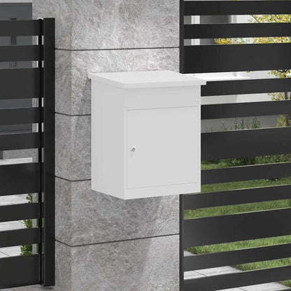 Cassetta per pacchi con porta Bianco 47.5 x 38 x 59 cm Acciaio