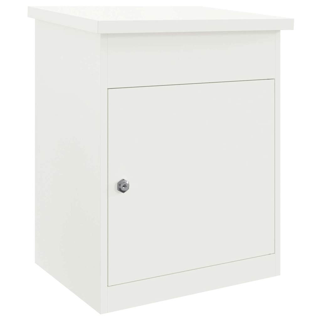 Cassetta per pacchi con porta Bianco 47.5 x 38 x 59 cm Acciaio