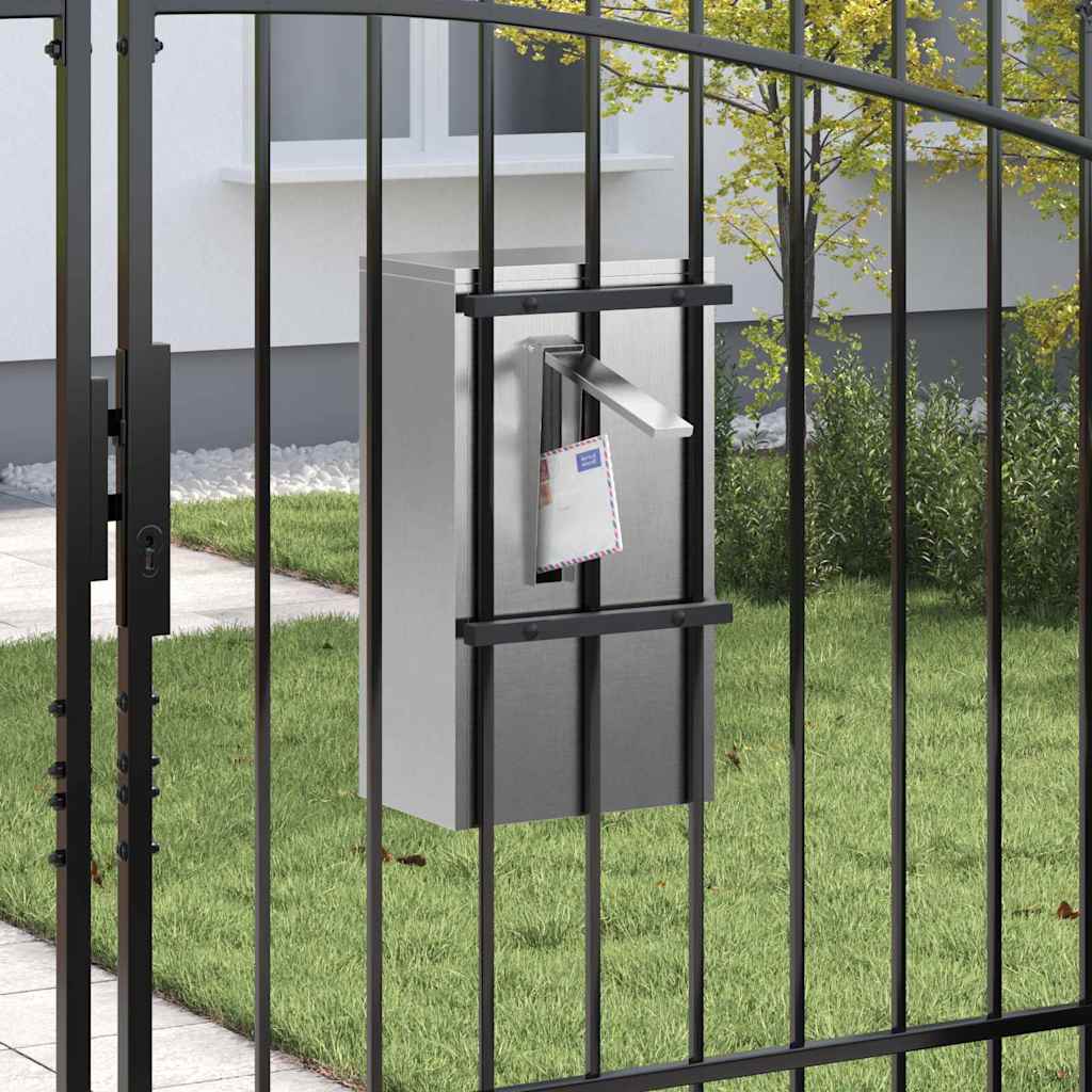 cassetta postalepastkastei con porta Argento 30 x 20 x 55 cm