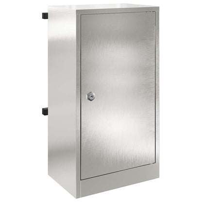 cassetta postalepastkastei con porta Argento 30 x 20 x 55 cm
