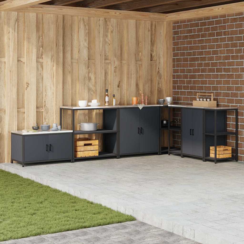 Stoccaggio in cucina Antracite 60 x 50 x 92 cm Acciaio