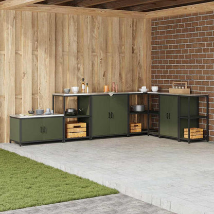 Stoccaggio in cucina Verde oliva 60 x 50 x 92 cm Acciaio