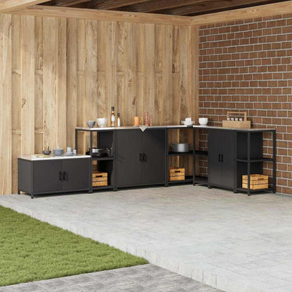 Stoccaggio in cucina Nero 60 x 50 x 92 cm Acciaio