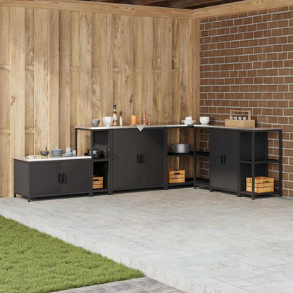 Stoccaggio in cucina Nero 60 x 50 x 92 cm Acciaio