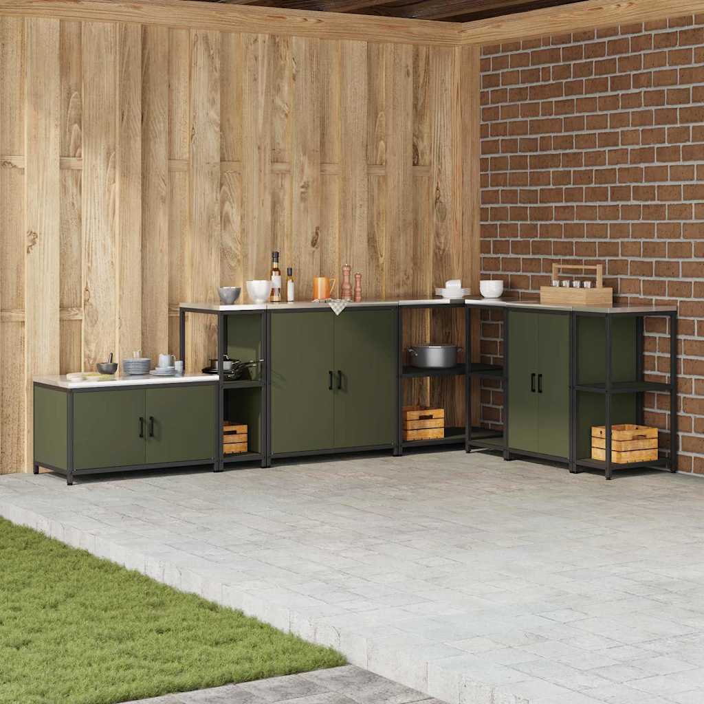 Stoccaggio in cucina Verde oliva 60 x 50 x 92 cm Acciaio