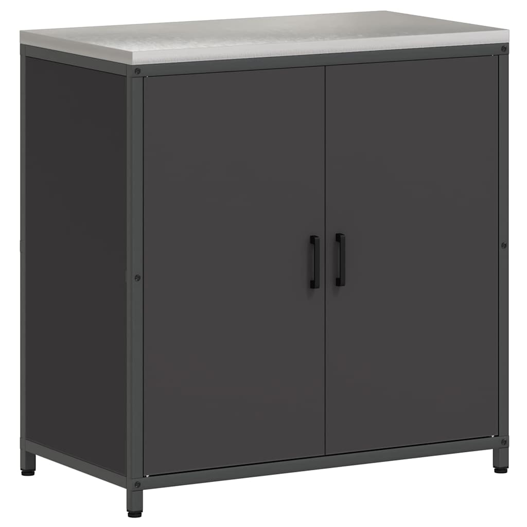 Stoccaggio in cucina con porta Nero 60 x 50 x 92 cm Acciaio