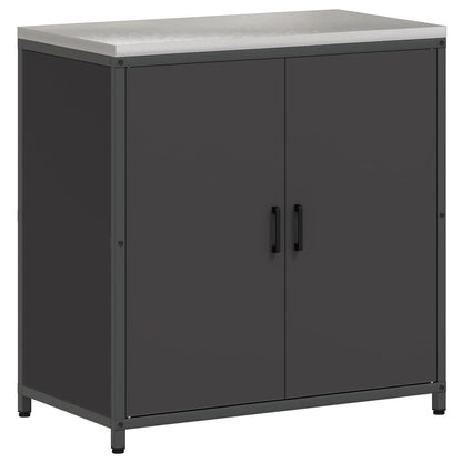 Stoccaggio in cucina con porta Nero 60 x 50 x 92 cm Acciaio