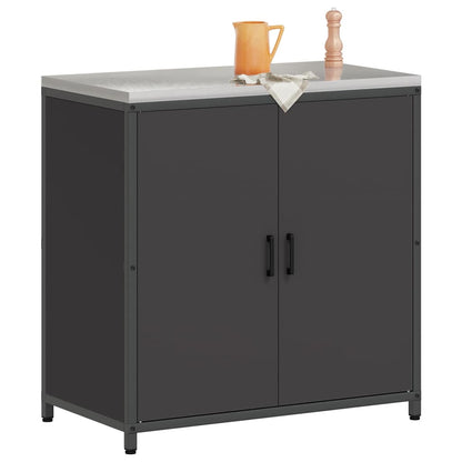 Stoccaggio in cucina con porta Nero 60 x 50 x 92 cm Acciaio