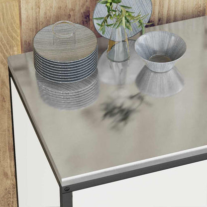Stoccaggio in cucina con porta Bianco 60 x 50 x 92 cm Acciaio