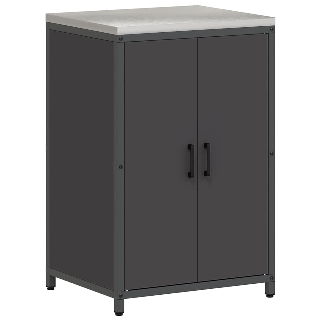Stoccaggio in cucina con porta Nero 60 x 50 x 92 cm Acciaio