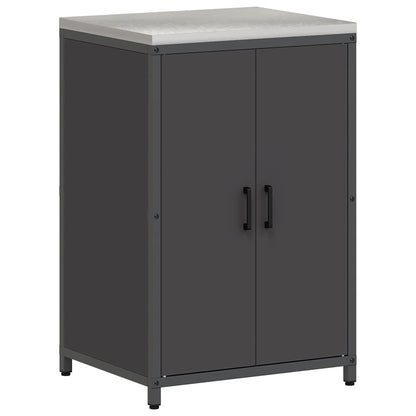 Stoccaggio in cucina con porta Nero 60 x 50 x 92 cm Acciaio