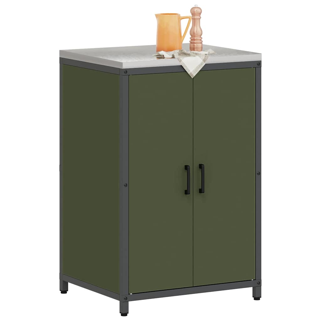 Stoccaggio in cucina Verde oliva 60 x 50 x 92 cm Acciaio