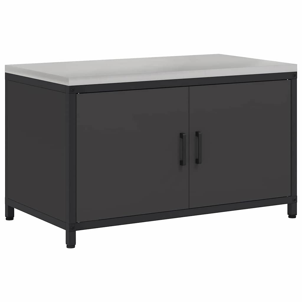 Stoccaggio in cucina con porta Nero 60 x 50 x 92 cm Acciaio