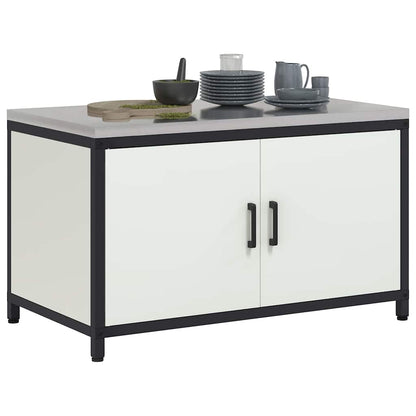 Stoccaggio in cucina con porta Bianco 60 x 50 x 92 cm Acciaio