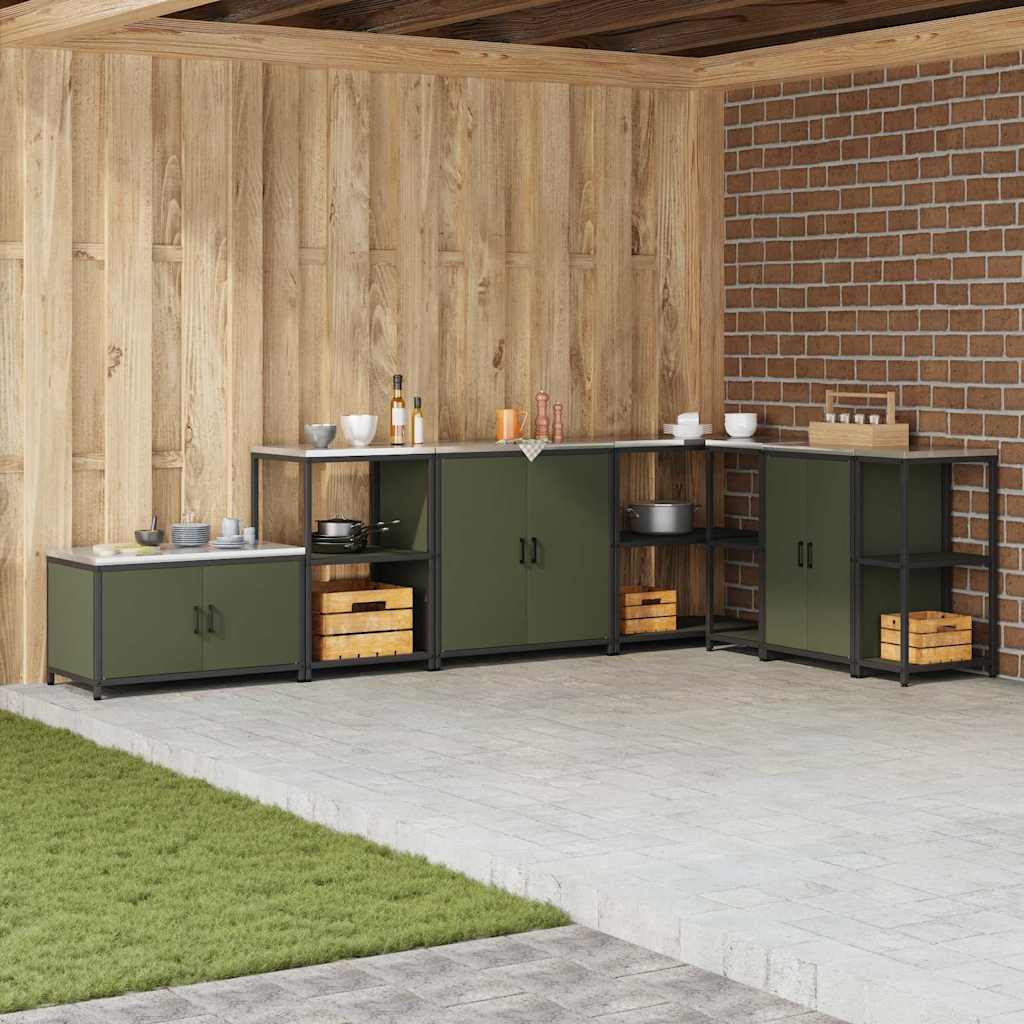 Stoccaggio in cucina Verde oliva 60 x 50 x 92 cm Acciaio