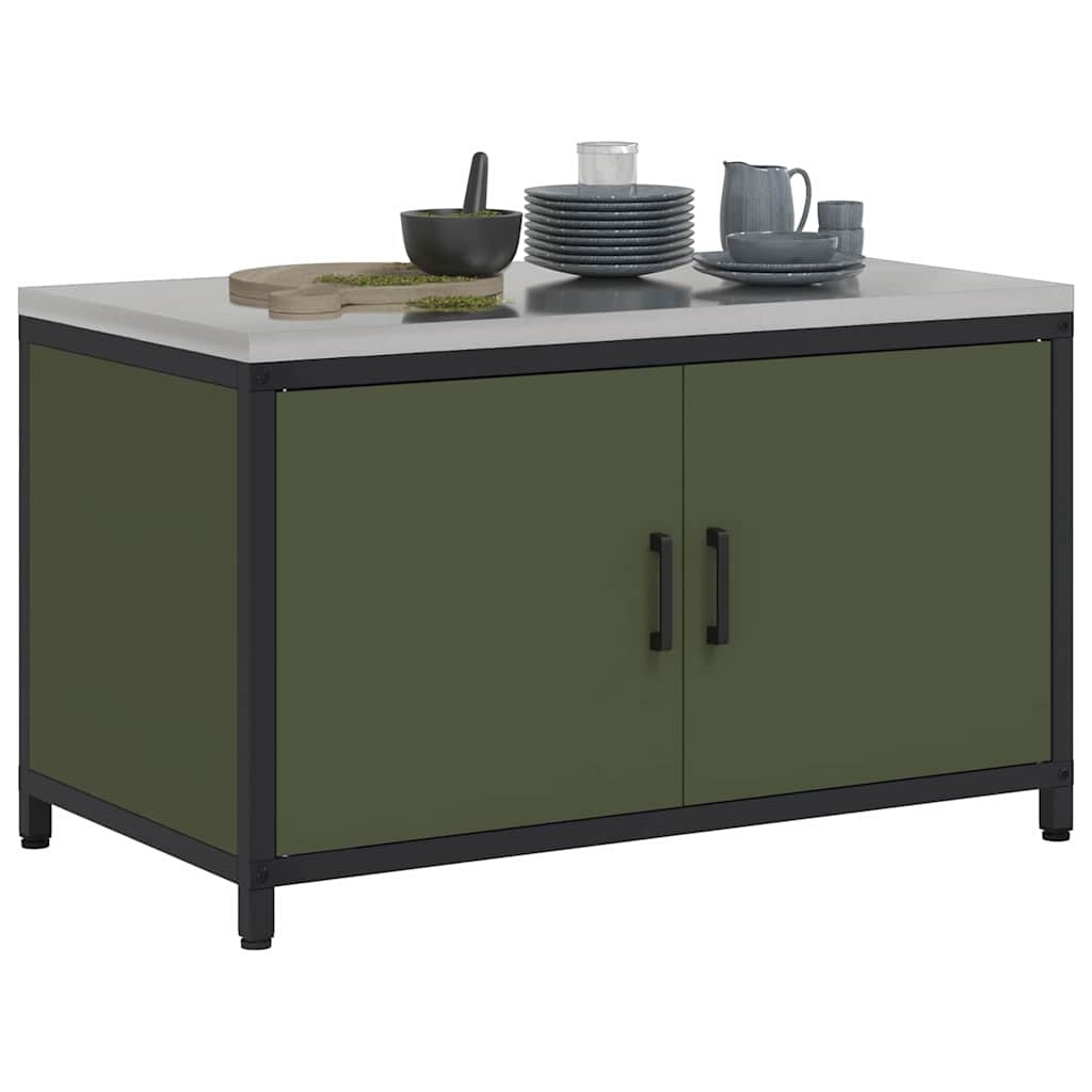 Stoccaggio in cucina Verde oliva 60 x 50 x 92 cm Acciaio